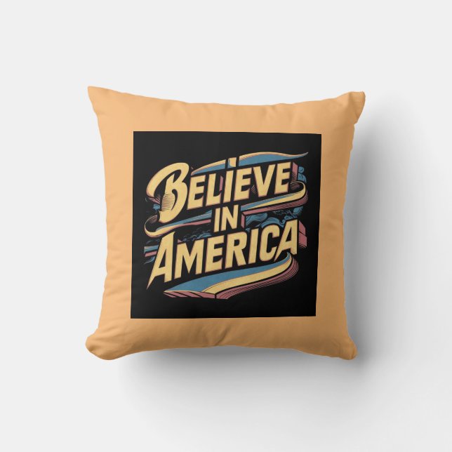 "Creer en Estados Unidos: almohada patriótica" (Anverso)