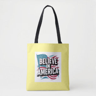 "Creer en Estados Unidos: bolsa de tote patriótica