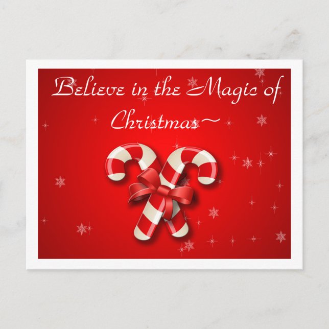 Creer en la magia de la tarjeta postal de Navidade (Anverso)