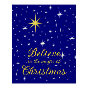 Creer en la magia de los Navidades Poster brillant