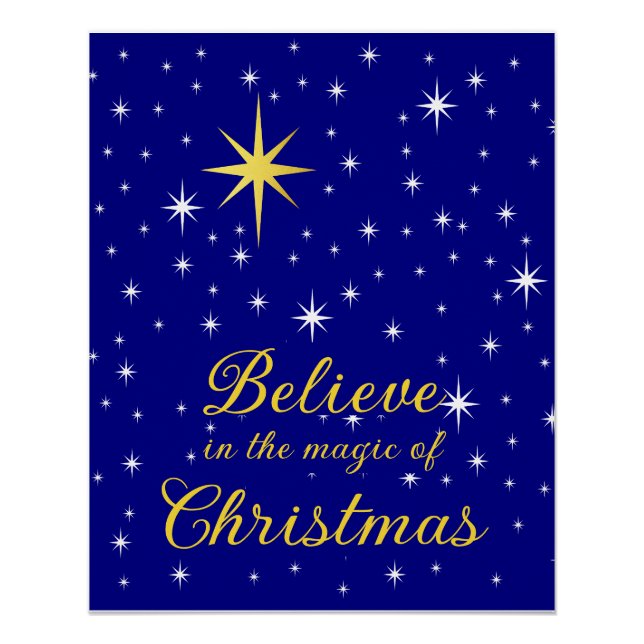 Creer en la magia de los Navidades Poster brillant (Anverso)