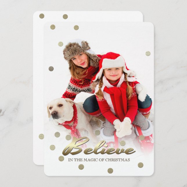 Creer en la magia de los Navidades. Tarjetas fotog (Anverso / Reverso)