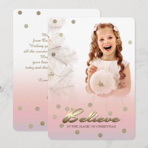 Creer en la magia de los Navidades. Tarjetas fotog