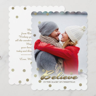 Creer en la magia de los Navidades. Tarjetas fotog