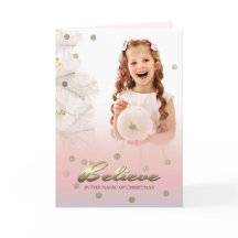 Creer en la magia de los Navidades. Tarjetas fotog