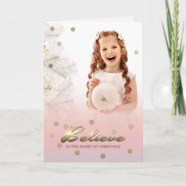 Creer en la magia de los Navidades. Tarjetas fotog