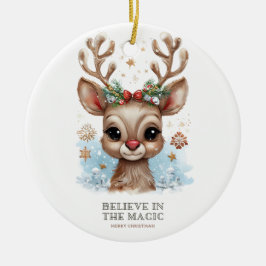 Creer en la magia, ornamento de renos Navidades
