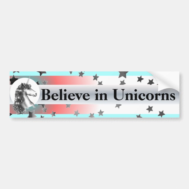 CREER EN LA pegatina del parachoques UNICORNS (Frente)