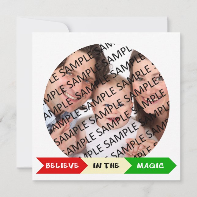 Creer en la tarjeta de foto plana mágica de los Na (Anverso)