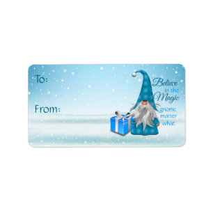 Creer en las etiquetas de regalo de Gnome Mágico