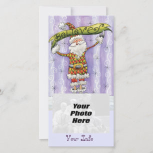 Creer en las tarjetas de fotos de Santa Navidad