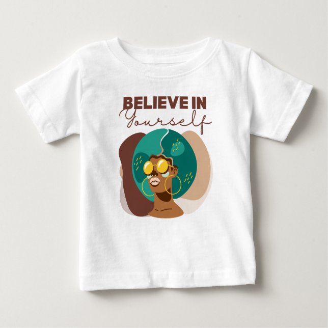 Creer en ti mismo bebé camiseta (Anverso)