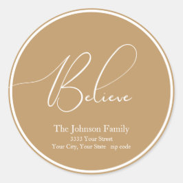 Creer etiqueta de dirección de devolución de oro r