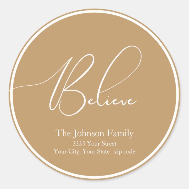 Creer etiqueta de dirección de devolución de oro r (Anverso)