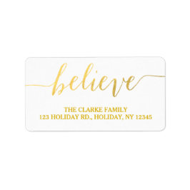 Creer Glam Gold | Etiqueta de dirección de vacacio