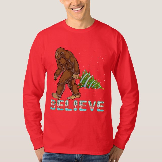 Creer la camiseta de pie grande | Regalo de Navida (Anverso)