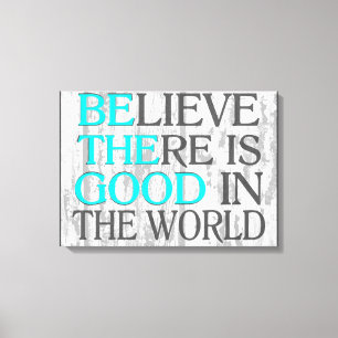 Creer que hay bueno en el mundo del lienzo azul
