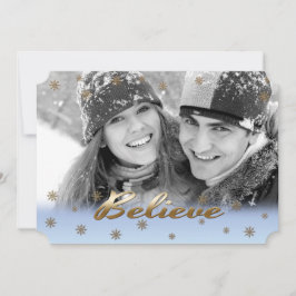 Creer. Tarjeta plana de Navidades fotográficos per