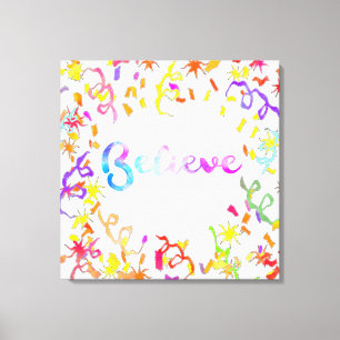 Creer tipografía acuarela arte confetti