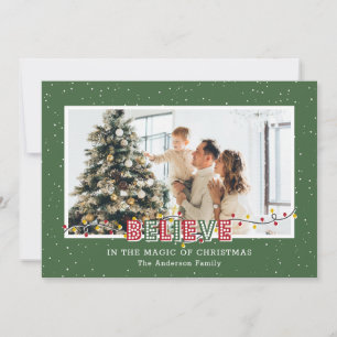 Creer verde en las tarjetas de Navidades de fotos 