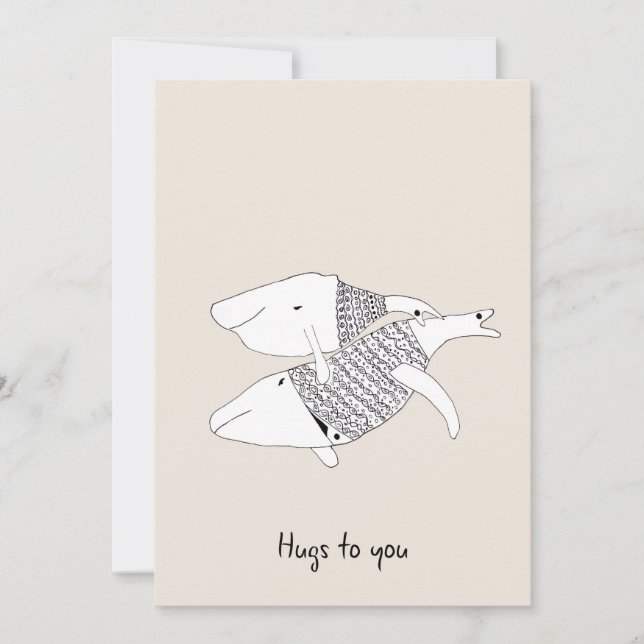 Crema de doodle Tarjeta de saludo Motivadora Balle (Anverso)