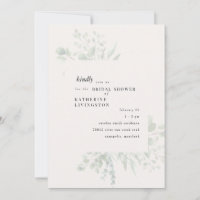 Crema de follaje muda invitación a ducha de novia
