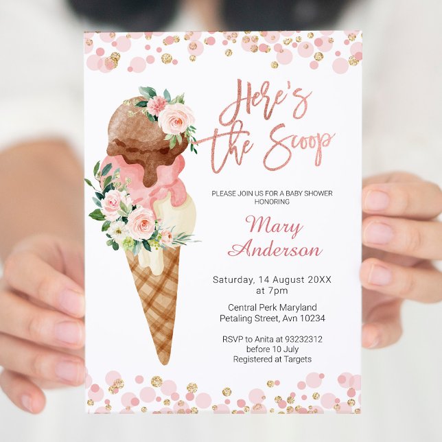 Crema de hielo aquí está la invitación a Scoop Bab (Subido por el creador)