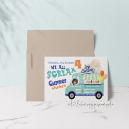 Crema de hielo que gritas invitaciones para el cua