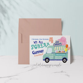 Crema de hielo que gritas invitaciones para el cua