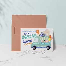 Crema de hielo que gritas invitaciones para el cua