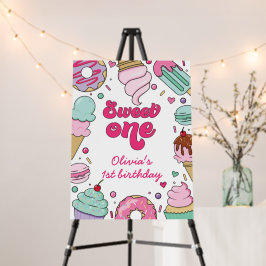 Crema de hielo y dulce de pastel un primer cumplea