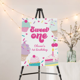 Crema de hielo y dulce de pastel un primer cumplea