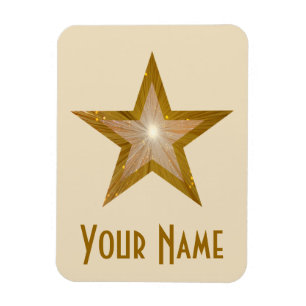 Crema de imán flexible Star "Gold" Star 'Name'