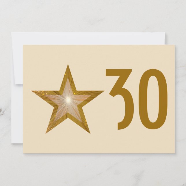 Crema de invitación para el cumpleaños 'Age' Gold  (Anverso)