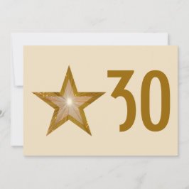Crema de invitación para el cumpleaños 'Age' Gold