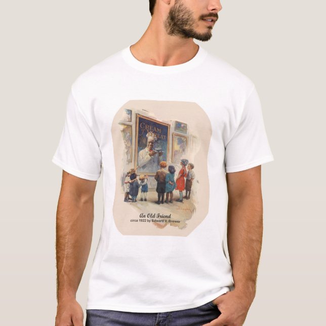 Crema de las camisetas #2 del arte de publicidad (Anverso)