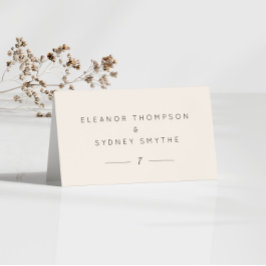 Crema de marfil - Elegante tarjeta de mesa de invi