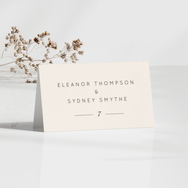 Crema de marfil - Elegante tarjeta de mesa de invi (Subido por el creador)