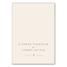 Crema de marfil - Elegante tarjeta de mesa de invi