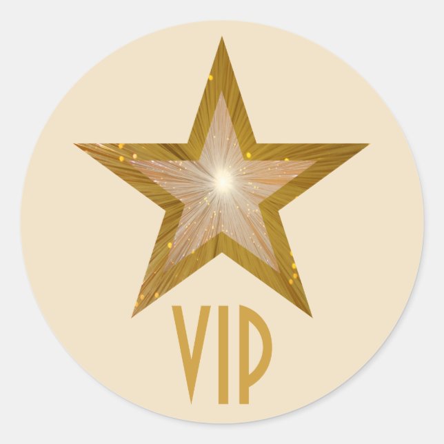 Crema de pegatina circular Star VIP "Gold" Star (Anverso)