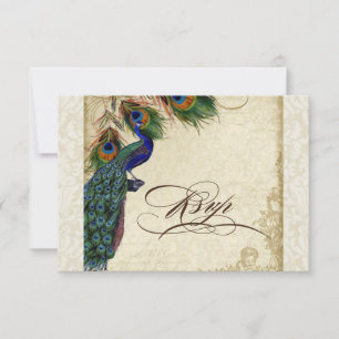Crema de respuesta RSVP formal para pavos reales y