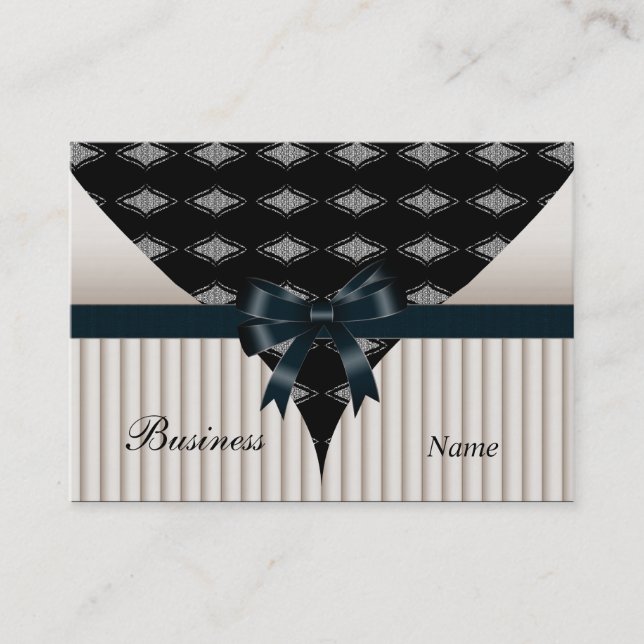 Crema de tarjeta de visita Beige negro (Anverso)