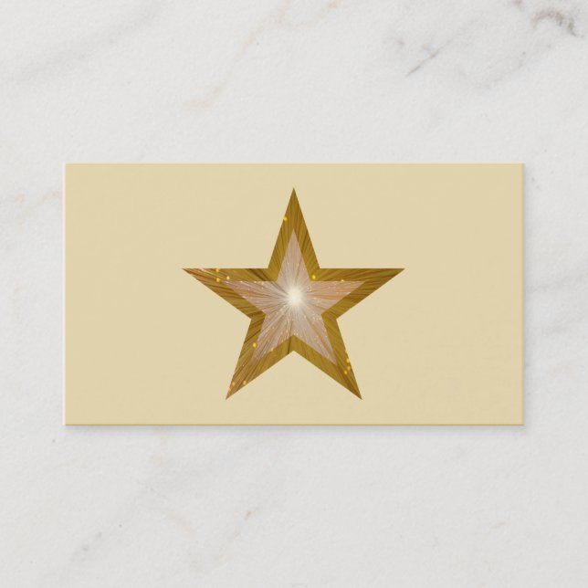 Crema de tarjeta de visita Gold Star (Anverso)