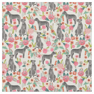 Crema de tela floral Wolfhound irlandesa