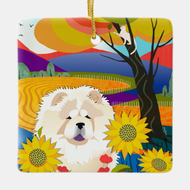 CREMA DEL Ornamento CROP Chow (Anverso)