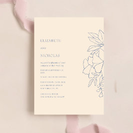 crema floral plantilla digital invitación a boda