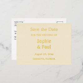 Crema Guardar la tarjeta postal de invitación al R