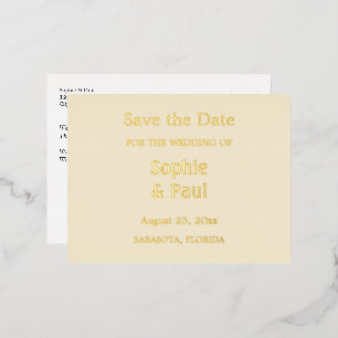 Crema Guardar la tarjeta postal de invitación al R