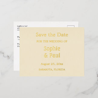Crema Guardar la tarjeta postal de invitación al R