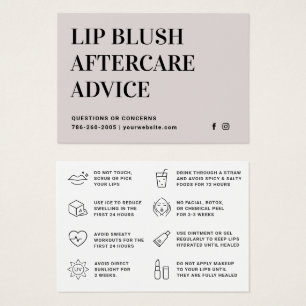 Crema moderna Lip Rubor Lip Tattoo tarjeta de post